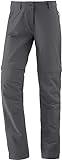 Schöffel Damen Pants Ascona Zip Off, leichte und komfortable Damen Hose mit optimaler Passform, flexible Outdoor Hose für Frauen, asphalt, 42