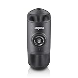 WACACO Nanopresso Tragbare Espressomaschine, Upgrade-Version von Minipresso GR, 18-bar-Druck, Reise Kaffeemaschine ohne Schutzhülle, Manuell Bedient, für Camping Outdoor oder Indoor, Grau