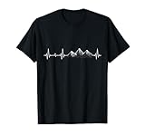 Wandern Herzschlag EKG Berge Klettern T-Shirt