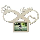 Hunde Andenken Geschenke Pfoten Bilderrahmen 10x15 Individuell mit Namen Personalisiert I Erinnerung Hundeliebhaber Gedenktafel Grabkreuz Hunde-Besitzer Geburtstag Weihnachten Geschenkideen