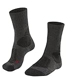 FALKE Herren Wandersocken TK1 Adventure M SO Wolle antiblasen dick 1 Paar, Grau (Asphalt Melange 3180), 42-43