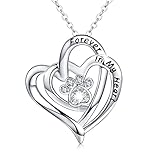 Hund Kralle Kette mit Hund 925 Sterling Silber Kette Hund Herz Katzen Halskette Anhänger Pet Schmuck Geschenke für Frauen Mädchen Kinder