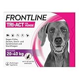 FRONTLINE TRI-ACT Hund L gegen Zecken, Flöhe & Mücken (große Hunde 20 bis 40 kg) - 3X Pipetten für bis zu 3 Monate Schutz - wasserfest - perfekt auf Reisen