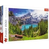 Trefl, Puzzle, Oeschinensee, Alpen, Schweiz, 1500 Teile, Premium Quality, für Erwachsene und Kinder ab 12 Jahren, Farbig