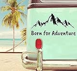 Born for Adventure Aufkleber Sticker Decal Vinyl für Camper, Wohnmobil, Wohnwagen, Auto, Motorrad, Koffer, Fahrrad, Notebook und mehr