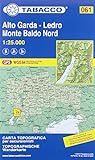 Tabacco Wandern 1 : 25 000 Alto Garda - Ledro - Monte Baldo Nord: GPS. UTM-Gitter (Carte topografiche per escursionisti, Band 61)