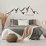 Wanddekoration aus Holz, Der Berg ruft, Berg Silhouette, Holzdekoration, Wanddeko, Wohnzimmer, Alpen, Berge, 3D Bergpanorama – 120 cm (B)