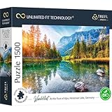 Trefl 26193 1500 Stück, Dickster Karton, Bio, Alpen, Bayern, Berge, für Erwachsene und Kinder ab 12 Jahren, UFT-Puzzle Wanderlust: at The Foot of Alps, Hintersee Lake, Germany