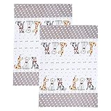 SPOTTED DOG GIFT COMPANY - Küche Geschirrtücher Handtuch Küchentücher 2er-Set Weiß Qualität Baumwolle Hunde Design 50x70 cm Geschenk für Köche Tier Hund Liebhaber