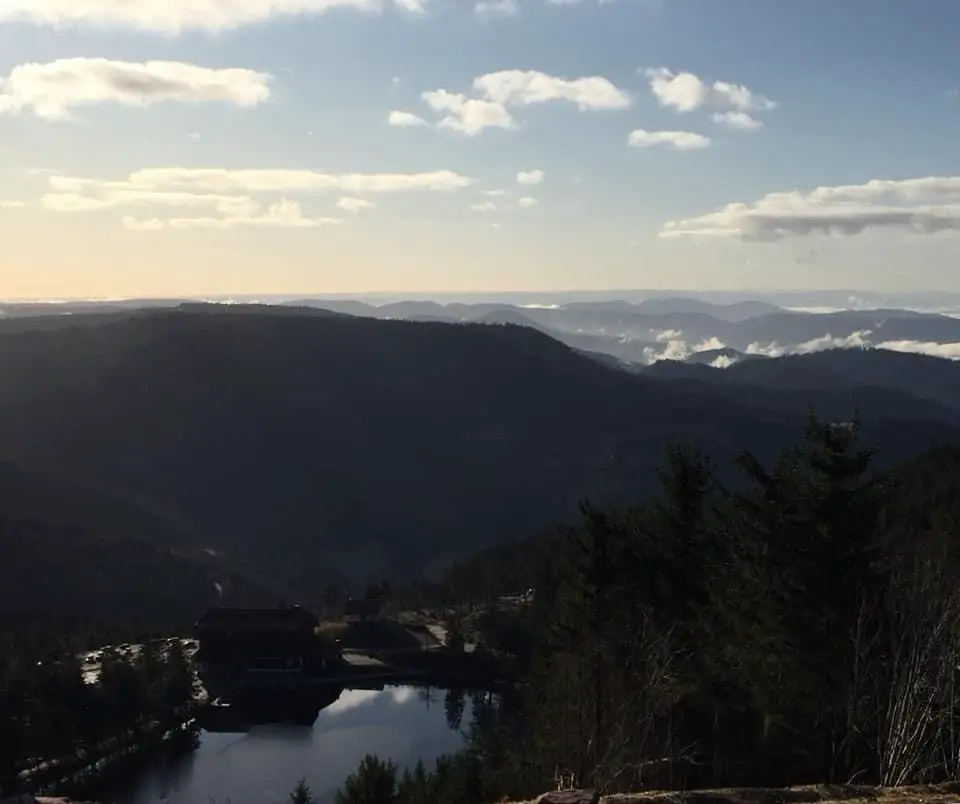 Blick von oben auf den Mummelsee