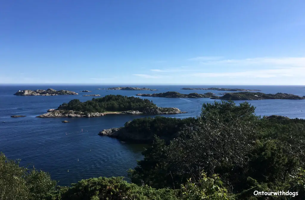 Die Aussicht von Loshola an der Südküste von Norwegen