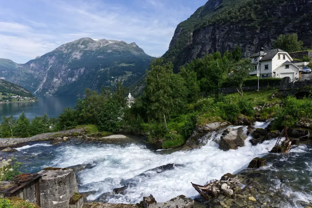 Geirangerfjord Wasserfall Stofossen