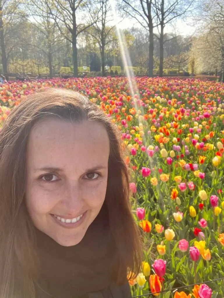 Selfie bei der Tulpenblüte in Holland