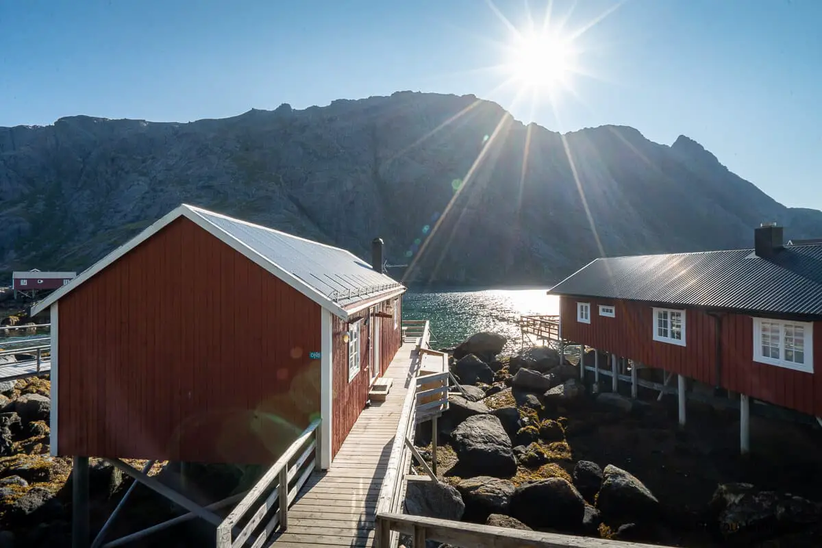Rote Fischerhütten in Nusfjord