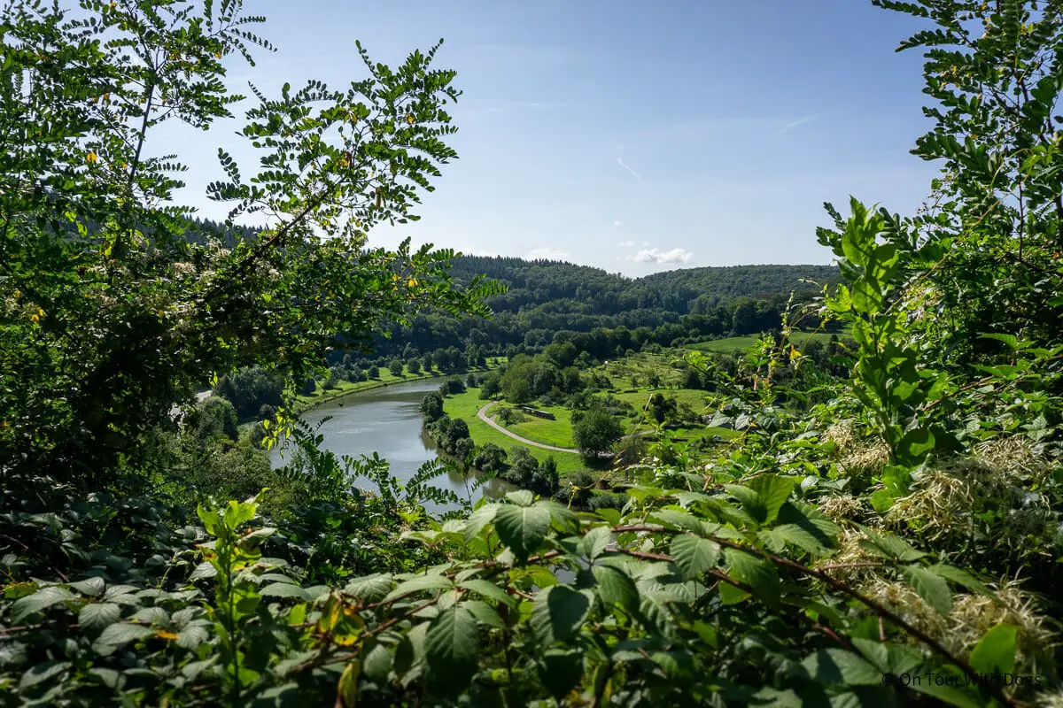 Margarethenschlucht wandern: Ausblick auf das Neckartal